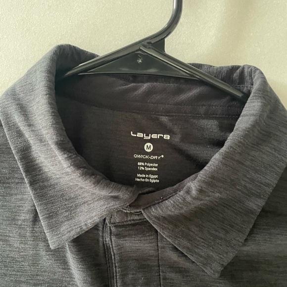 Layer8 M dark grey stretch polo - Picture 3 of 3